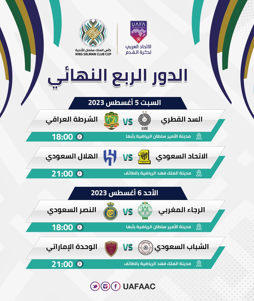 ربع نهائي بطولة الأندية العربية لكرة القدم