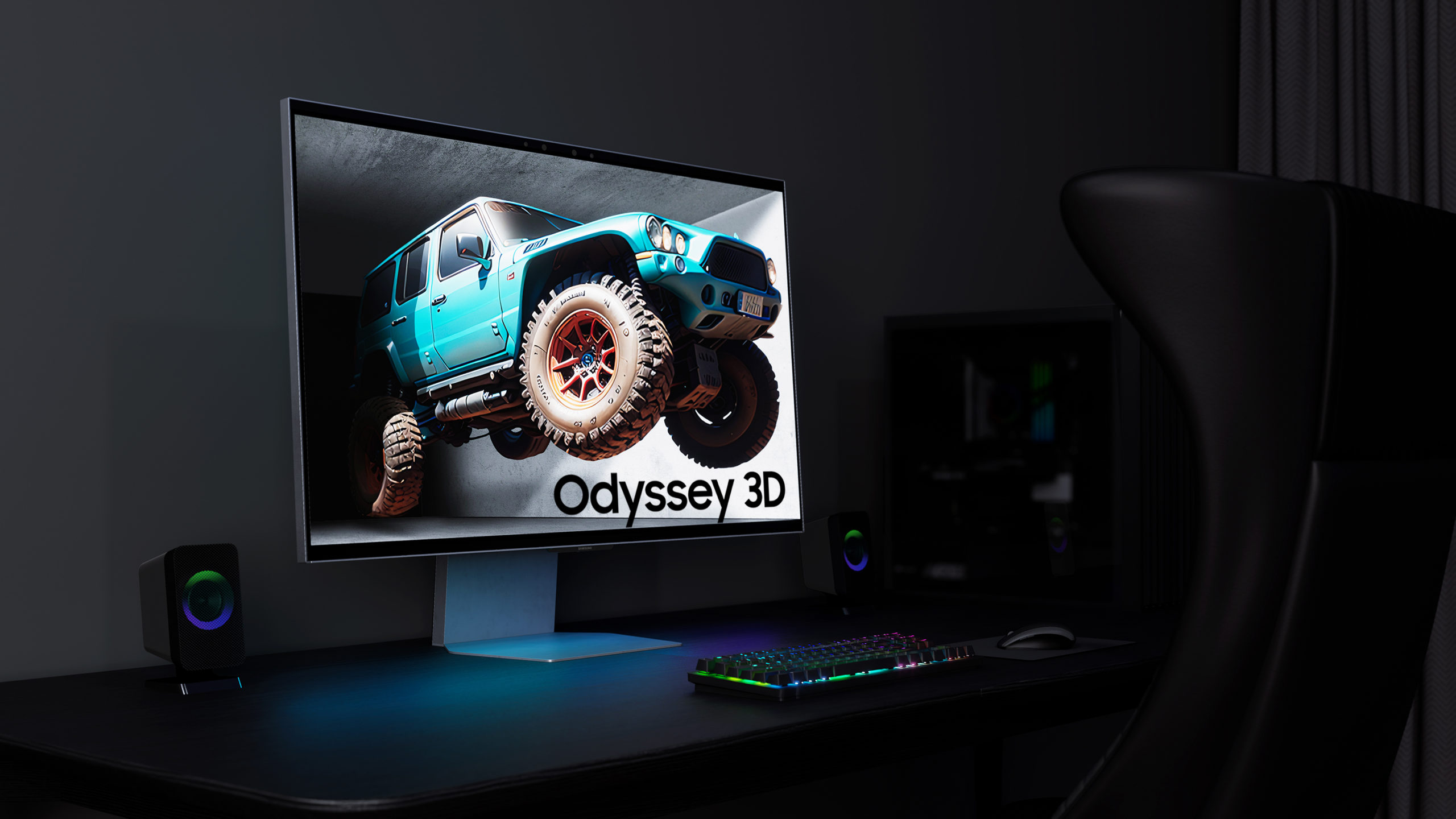 سامسونغ تقدم شاشة الألعاب الرائدة Odyssey 3D